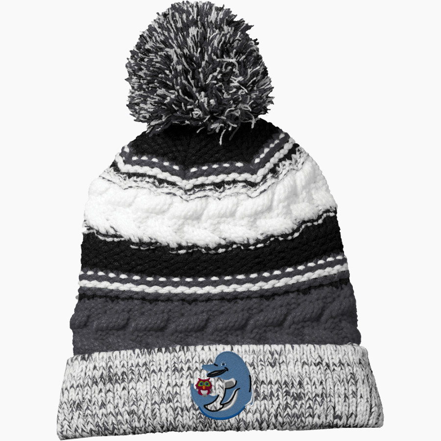 BARTLE Dolphins <span class="pdp-name-mascot">BARTLE ELEMENTARY SCHOOL Dolphins</span> Sport-Tek Pom Pom Team Beanie