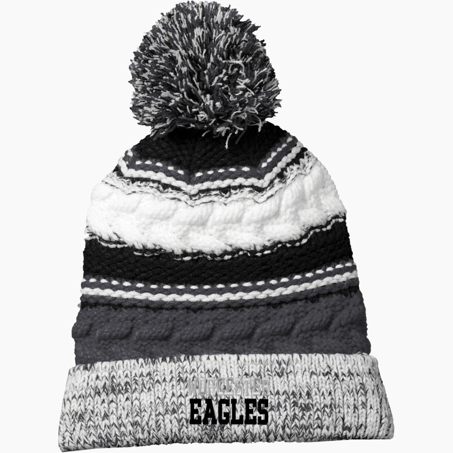 WORCESTER TECHNICAL HIGH SCHOOL EAGLES <span class="pdp-name-mascot">WORCESTER EAGLES</span> Sport-Tek Pom Pom Team Beanie