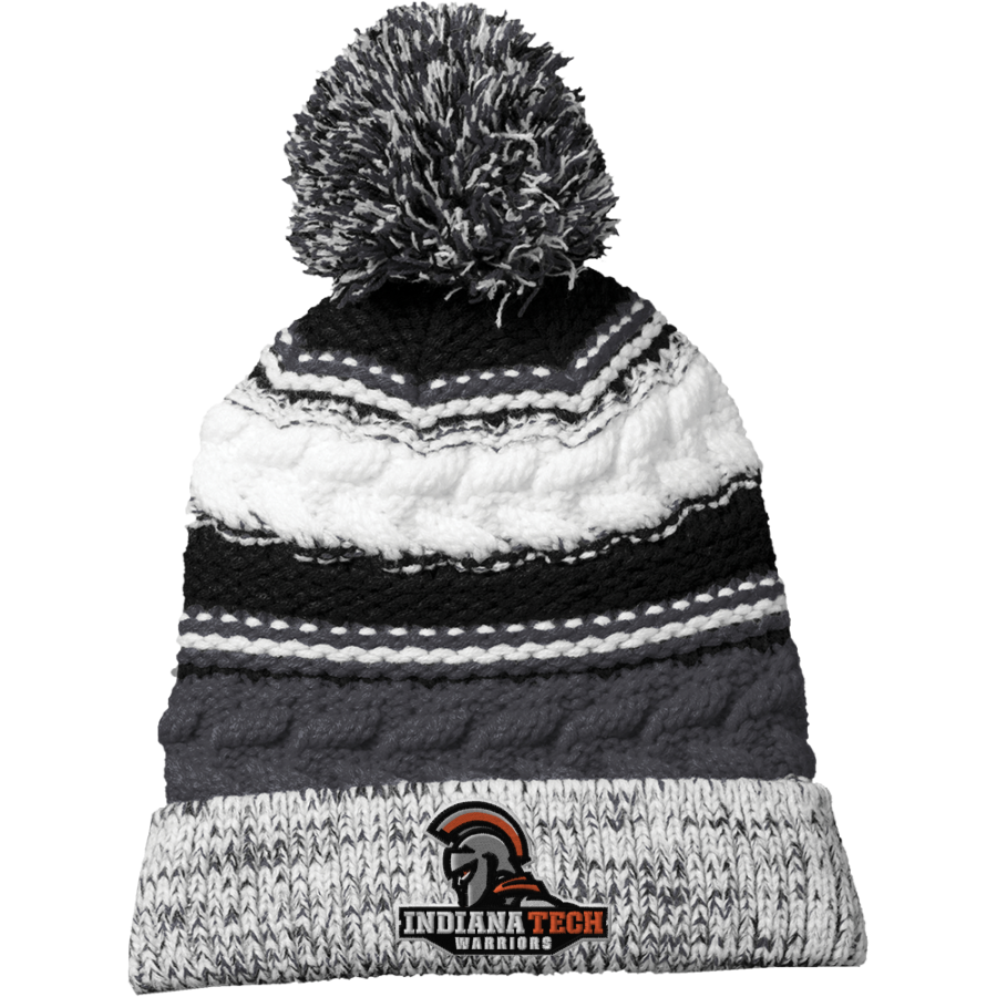 Official Store of the Warriors <span class="pdp-name-mascot">Indiana Tech Warriors</span> Sport-Tek Pom Pom Team Beanie