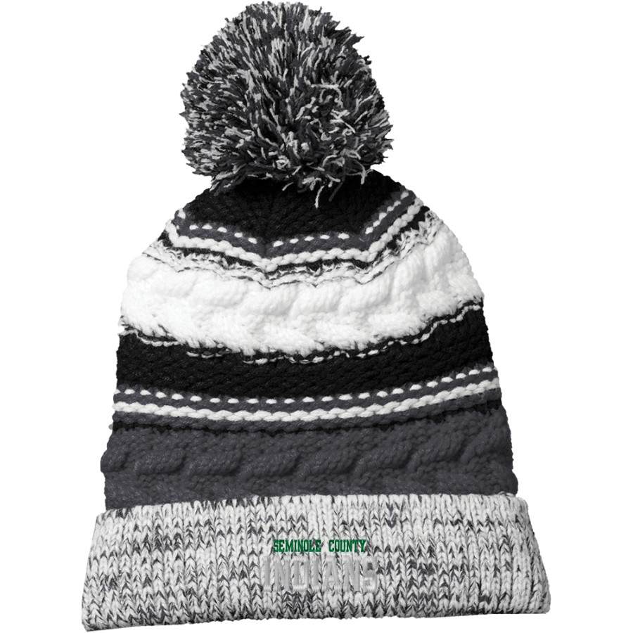 SEMINOLE COUNTY HIGH SCHOOL INDIANS <span class="pdp-name-mascot">SEMINOLE COUNTY INDIANS</span> Sport-Tek Pom Pom Team Beanie