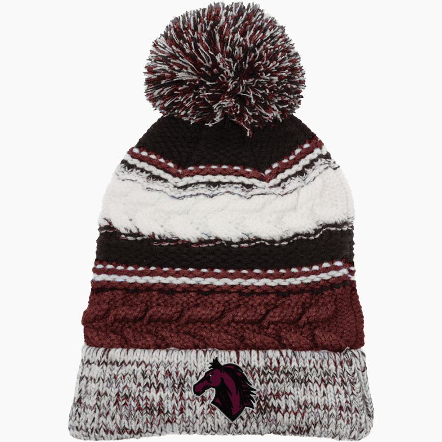 Montgomery Village Mustangs <span class="pdp-name-mascot">Montgomery Village Middle School Mustangs</span> Sport-Tek Pom Pom Team Beanie