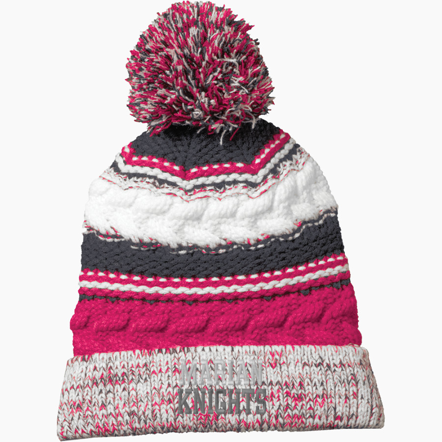 Marian Knights <span class="pdp-name-mascot">Marian High School Knights</span> Sport-Tek Pom Pom Team Beanie