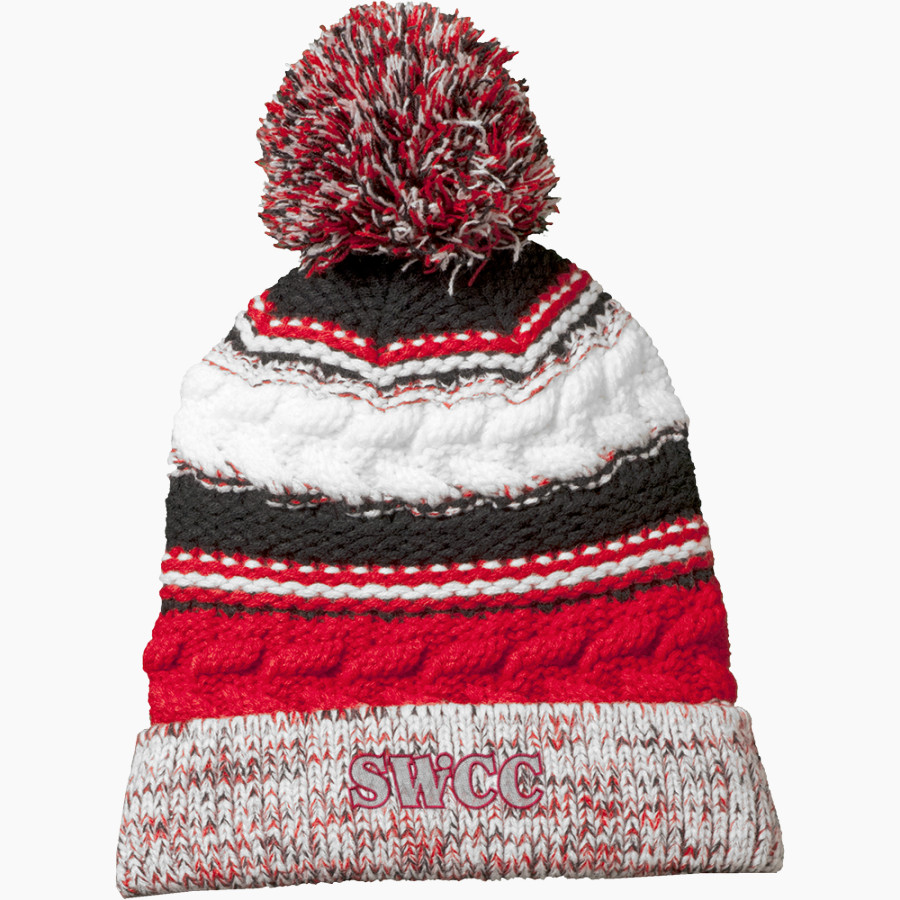 Southwestern Spartans <span class="pdp-name-mascot">Southwestern Spartans</span> Sport-Tek Pom Pom Team Beanie