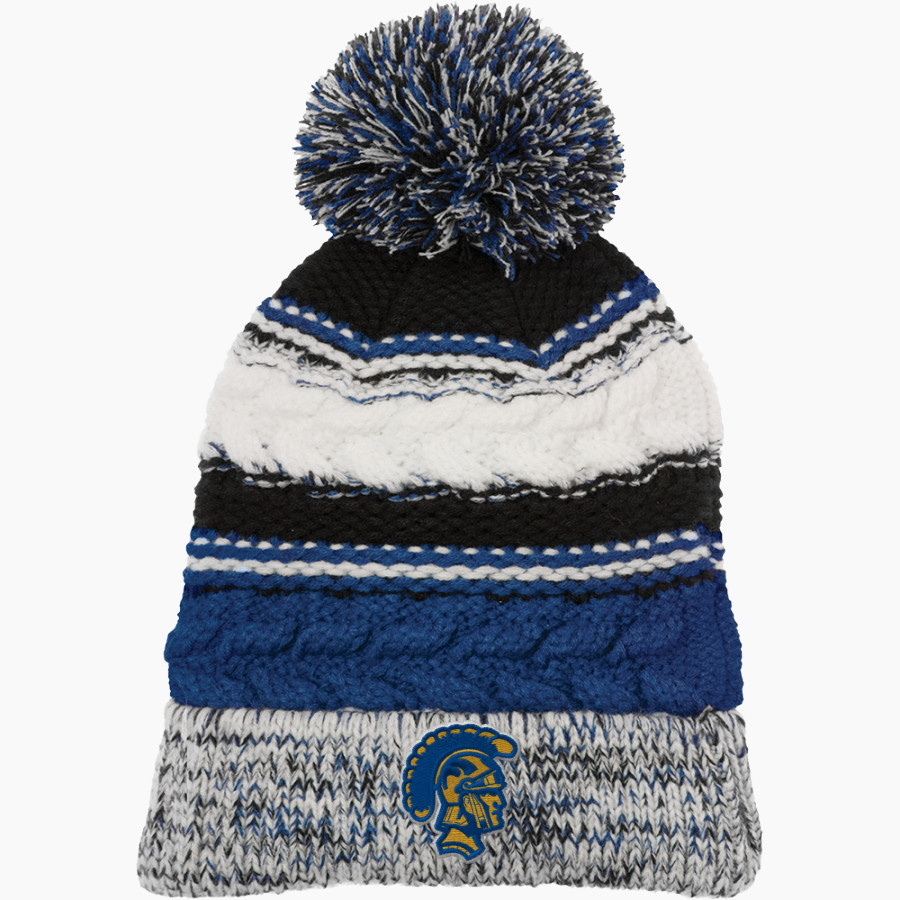 HIGHLAND HIGH SCHOOL TROJANS <span class="pdp-name-mascot">HIGHLAND TROJANS</span> Sport-Tek Pom Pom Team Beanie