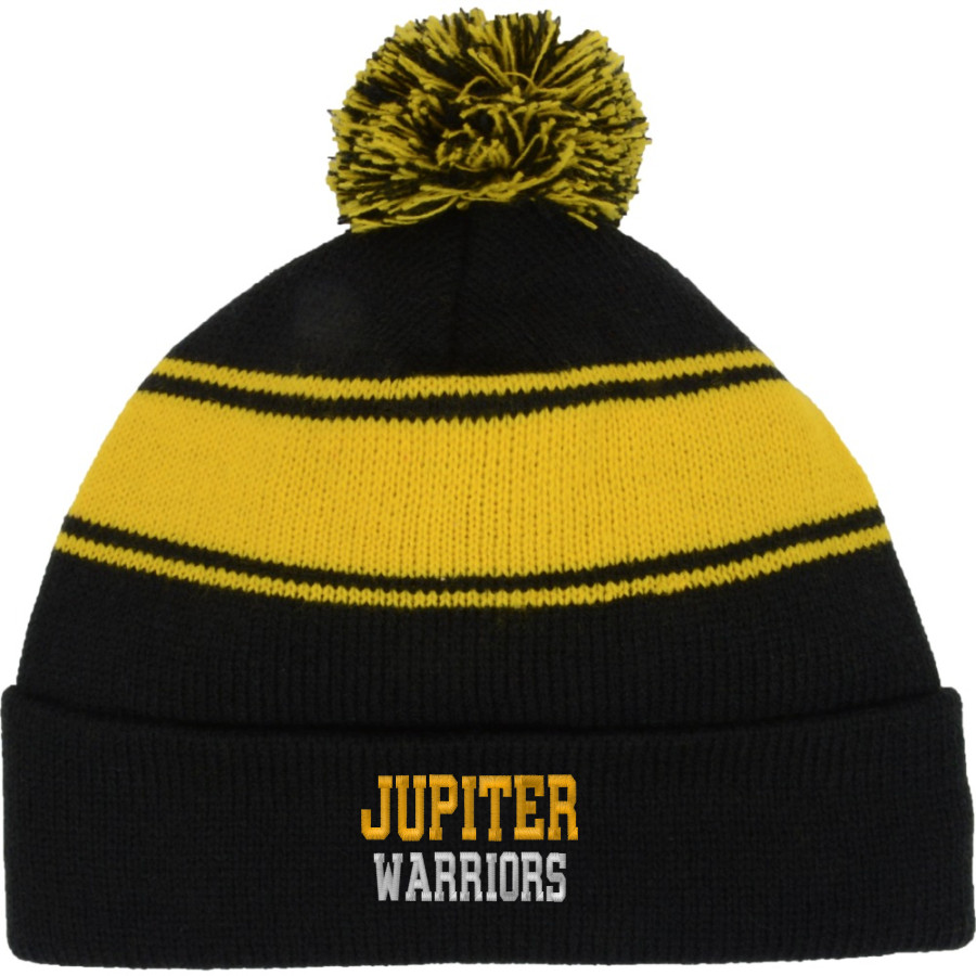 JUPITER HIGH SCHOOL WARRIORS <span class="pdp-name-mascot">JUPITER WARRIORS</span> Sport-Tek Stripe Pom Pom Knit