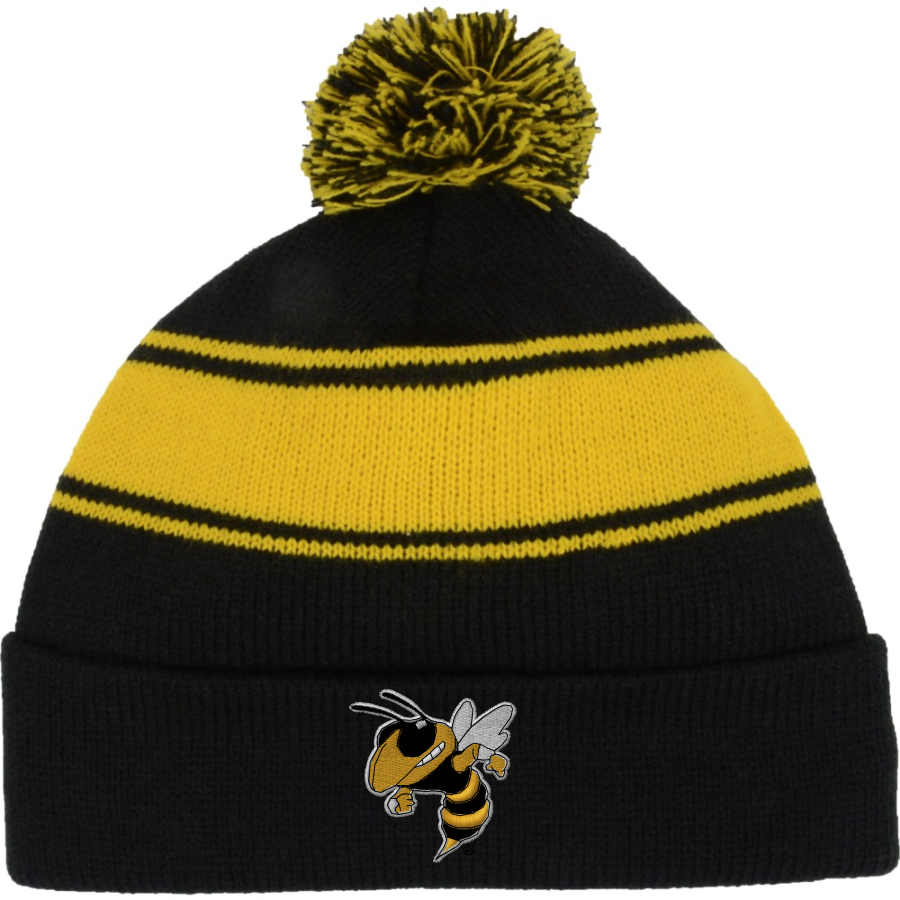 VANDERBILT AREA SCHOOL YELLOWJACKETS <span class="pdp-name-mascot">VANDERBILT AREA YELLOWJACKETS</span> Sport-Tek Stripe Pom Pom Knit