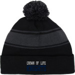 Crown of Life Knights <span class="pdp-name-mascot">Crown of Life Christian Academy Knights</span> Sport-Tek Stripe Pom Pom Knit Front Thumbnail
