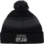 Sisters Outlaws Sport-Tek Stripe Pom Pom Knit Front Thumbnail