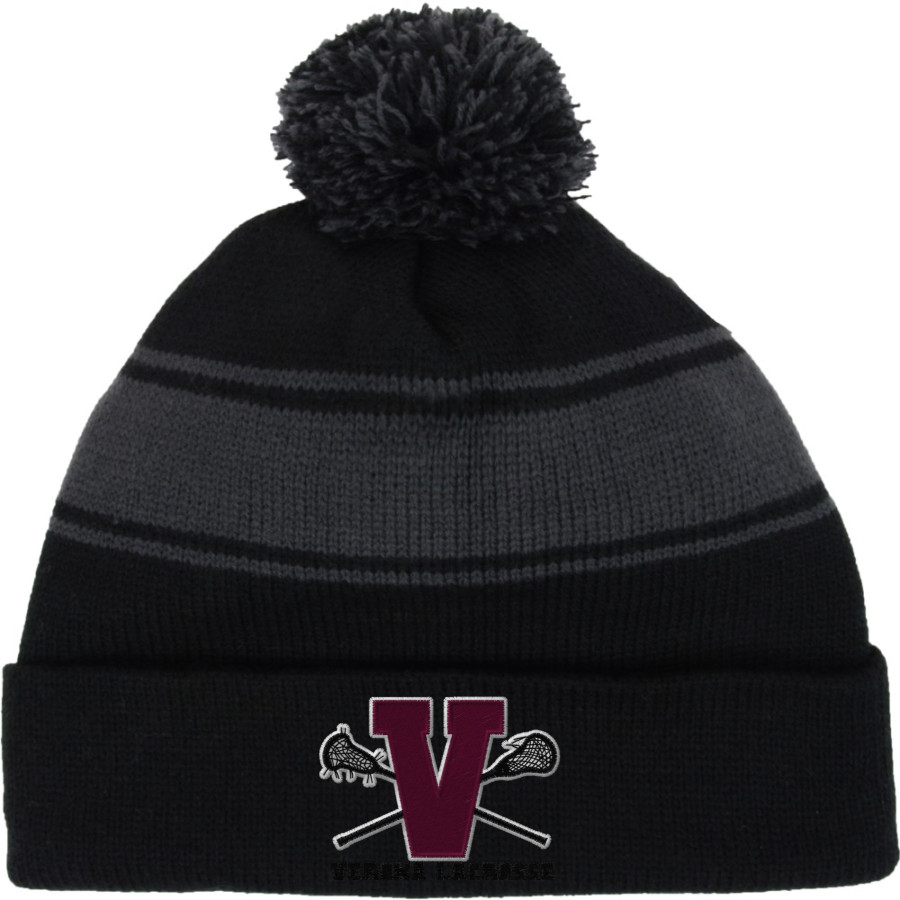 Verona Lacrosse Verona Lacrosse <span class="pdp-name-mascot">Verona Lacrosse</span> Sport-Tek Stripe Pom Pom Knit