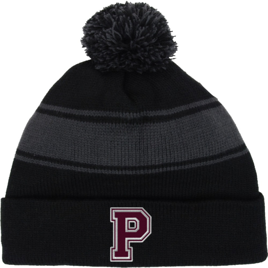 PERRY HIGH SCHOOL MAROONS Sport-Tek Stripe Pom Pom Knit