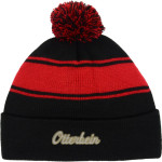Otterbein University Cardinals Sport-Tek Stripe Pom Pom Knit Front Thumbnail