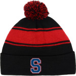 Somerville Highlanders Sport-Tek Stripe Pom Pom Knit Front Thumbnail