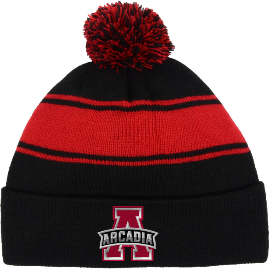 ARCADIA REDSKINS #redskinnation <span class="pdp-name-mascot">ARCADIA REDSKINS</span> Sport-Tek Stripe Pom Pom Knit
