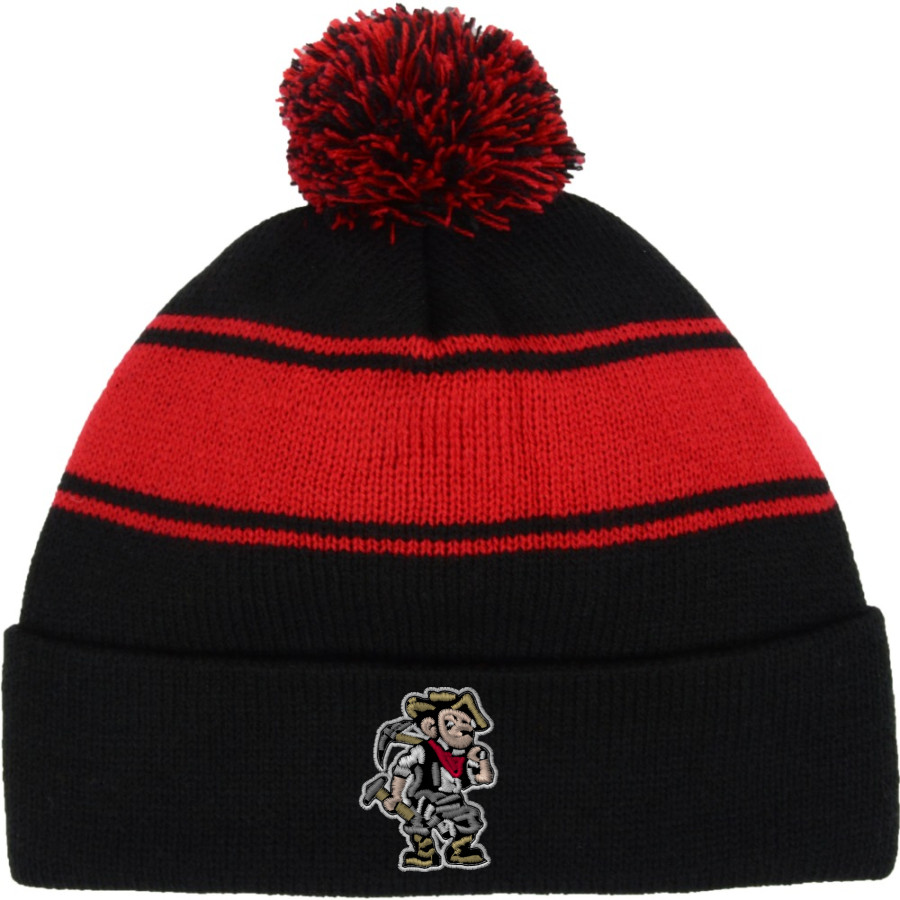 SHULLSBURG HIGH SCHOOL MINERS <span class="pdp-name-mascot">SHULLSBURG MINERS</span> Sport-Tek Stripe Pom Pom Knit