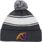Fowler Grizzlies Sport-Tek Stripe Pom Pom Knit Front Thumbnail