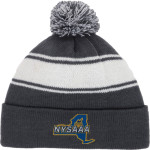 New York State Athletic Administrators Association <span class="pdp-name-mascot">New York State Athletic Administrators Association</span> Sport-Tek Stripe Pom Pom Knit Front Thumbnail