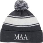 Mount Alvernia Academy Hawks <span class="pdp-name-mascot">Mount Alvernia Academy Hawks</span> Sport-Tek Stripe Pom Pom Knit Front Thumbnail