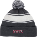 Southwestern Spartans <span class="pdp-name-mascot">Southwestern Spartans</span> Sport-Tek Stripe Pom Pom Knit Front Thumbnail