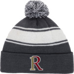 Rome High School Wolves Online Store Sport-Tek Stripe Pom Pom Knit Front Thumbnail