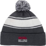 Boscobel Bulldogs Sport-Tek Stripe Pom Pom Knit Front Thumbnail