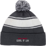 BU School of Law <span class="pdp-name-mascot">BU School of Law</span> Sport-Tek Stripe Pom Pom Knit Front Thumbnail