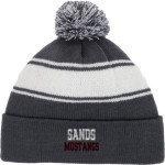 SANDS HIGH SCHOOL MUSTANGS Sport-Tek Stripe Pom Pom Knit Front Thumbnail