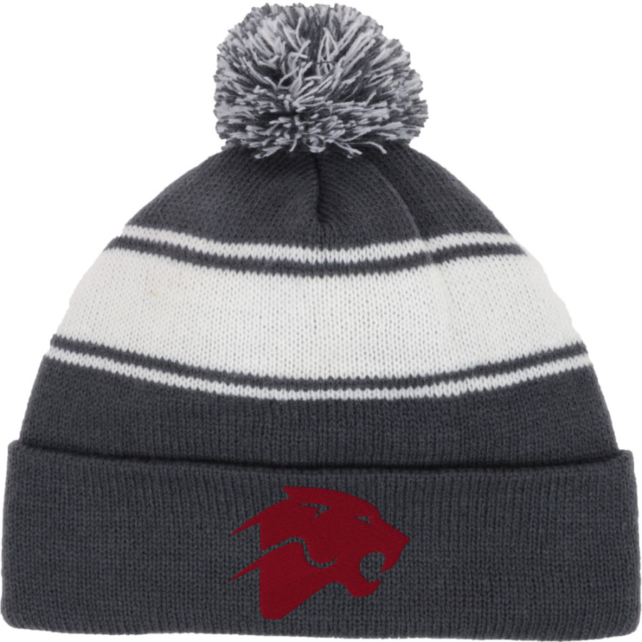 PACT Charter School Official Online Store <span class="pdp-name-mascot">Pact Charter Panthers</span> Sport-Tek Stripe Pom Pom Knit