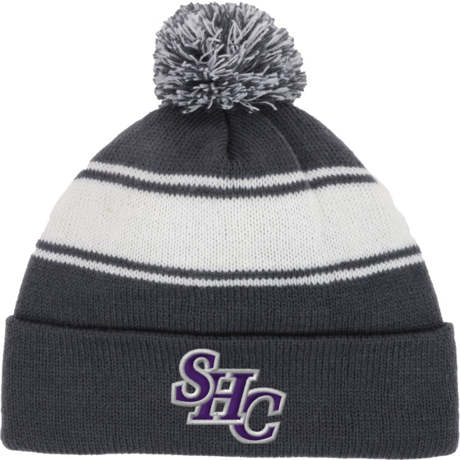 Spring Hill Badgers <span class="pdp-name-mascot">Spring Hill Badgers</span> Sport-Tek Stripe Pom Pom Knit