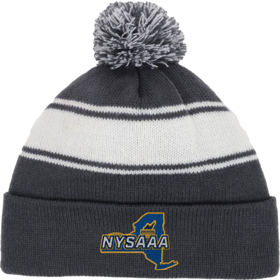 New York State Athletic Administrators Association <span class="pdp-name-mascot">New York State Athletic Administrators Association</span> Sport-Tek Stripe Pom Pom Knit