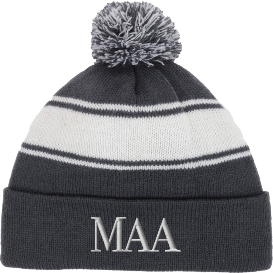 Mount Alvernia Academy Hawks <span class="pdp-name-mascot">Mount Alvernia Academy Hawks</span> Sport-Tek Stripe Pom Pom Knit