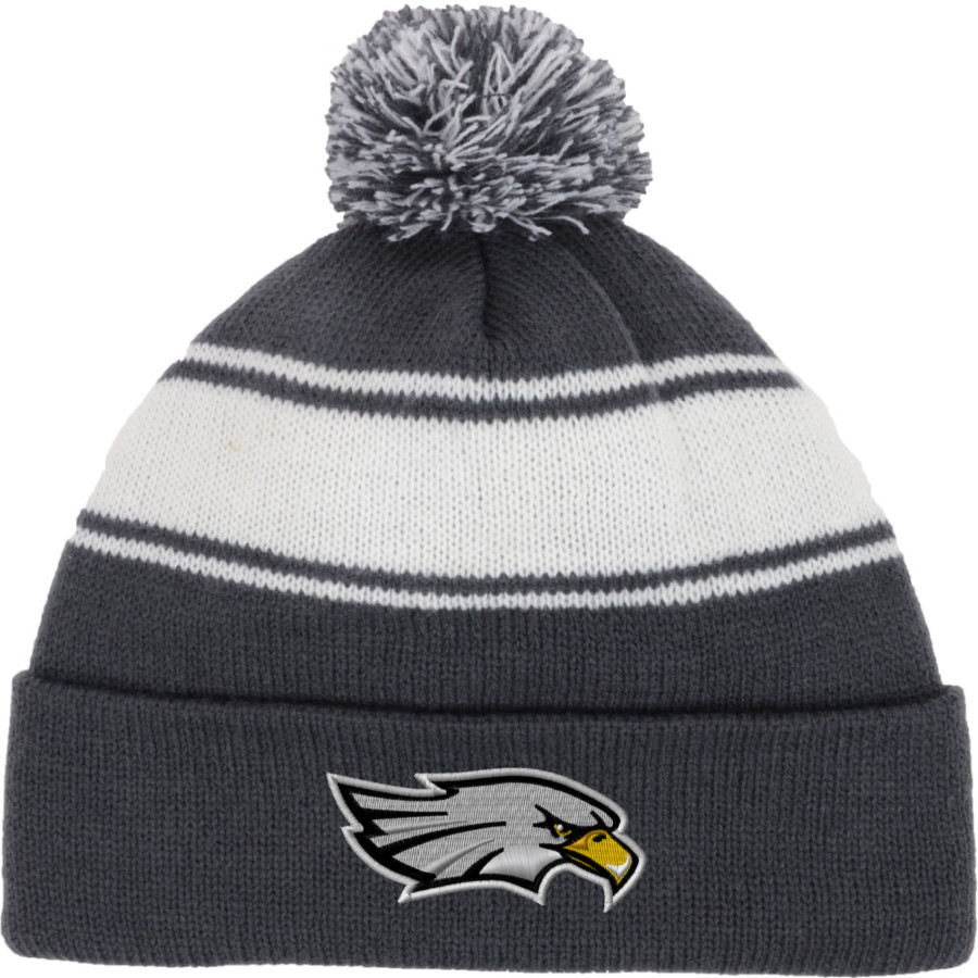 Hawaii Baptist Eagles <span class="pdp-name-mascot">HBA Eagles</span> Sport-Tek Stripe Pom Pom Knit