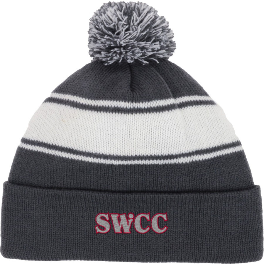 Southwestern Spartans <span class="pdp-name-mascot">Southwestern Spartans</span> Sport-Tek Stripe Pom Pom Knit