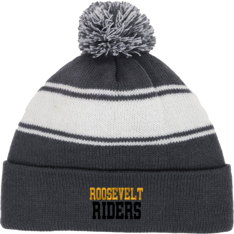 Roosevelt Roughriders <span class="pdp-name-mascot">Roosevelt Riders</span> Sport-Tek Stripe Pom Pom Knit