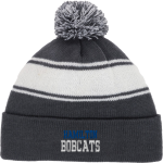 HAMILTON SCHOOL BOBCATS <span class="pdp-name-mascot">HAMILTON BOBCATS</span> Sport-Tek Stripe Pom Pom Knit Front Thumbnail