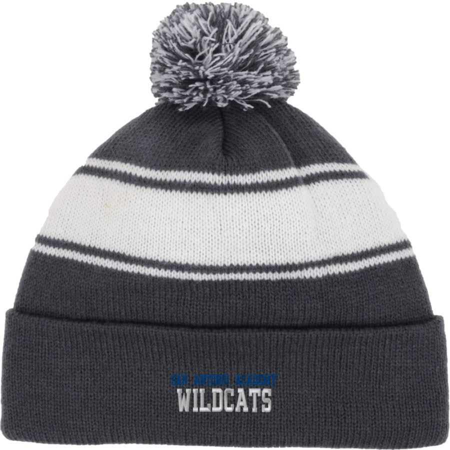 San Antonio Wildcats <span class="pdp-name-mascot">San Antonio Academy Wildcats</span> Sport-Tek Stripe Pom Pom Knit