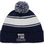 Texas School for the Deaf Sport-Tek Stripe Pom Pom Knit Front Thumbnail