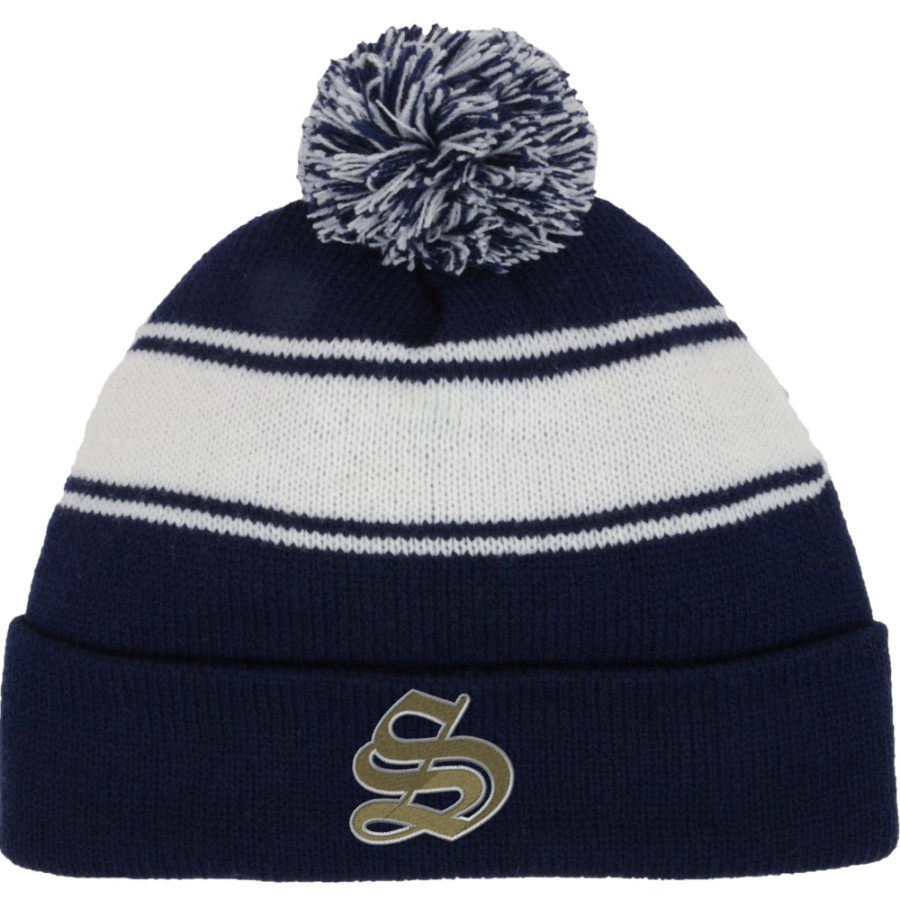 E E SMITH HIGH SCHOOL GOLDEN BULLS <span class="pdp-name-mascot">E E SMITH GOLDEN BULLS</span> Sport-Tek Stripe Pom Pom Knit