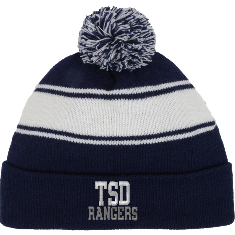 Texas School for the Deaf Sport-Tek Stripe Pom Pom Knit