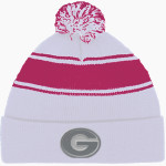 Gloversville High School Sport-Tek Stripe Pom Pom Knit Front Thumbnail