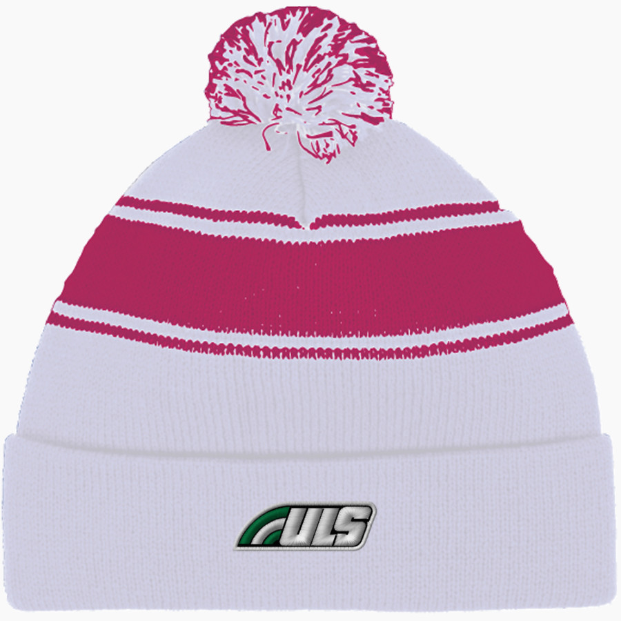 ULS Jr. Bows Sport-Tek Stripe Pom Pom Knit