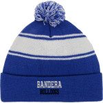 BANDERA HIGH SCHOOL BULLDOGS Sport-Tek Stripe Pom Pom Knit Front Thumbnail