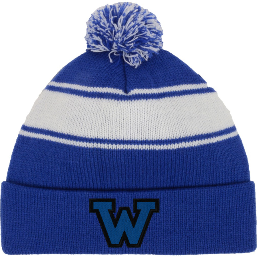 WINNISQUAM HIGH SCHOOL BEARS Sport-Tek Stripe Pom Pom Knit