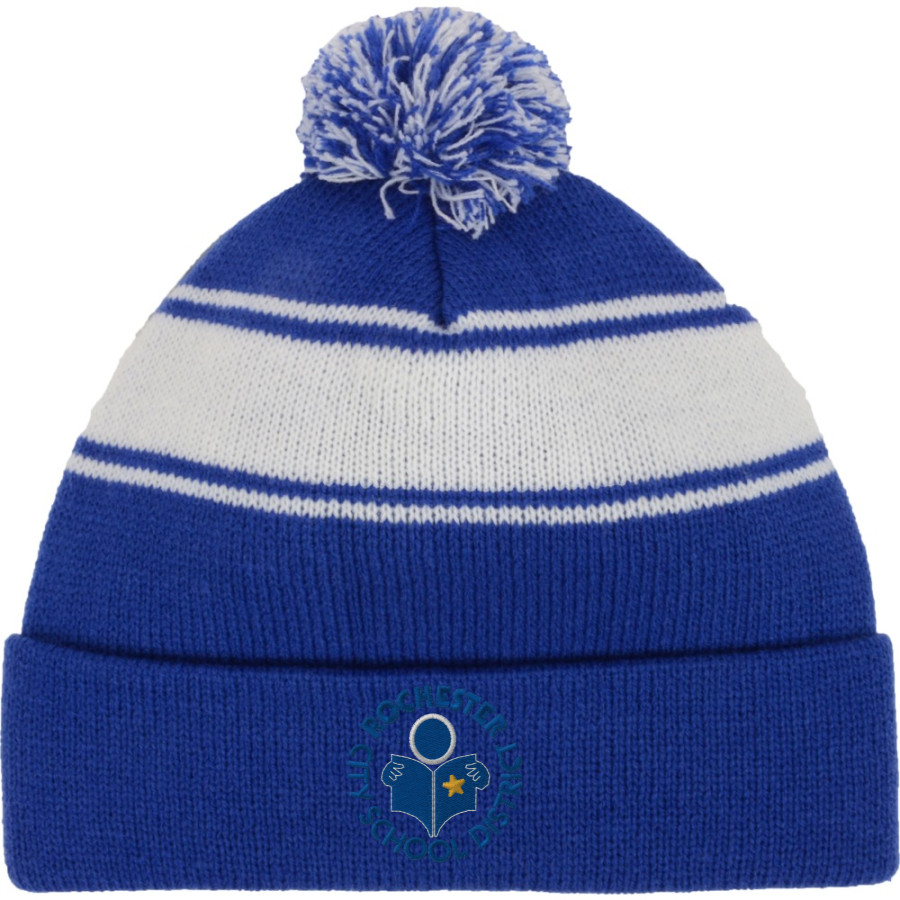Rochester City School District <span class="pdp-name-mascot">Rochester City School District</span> Sport-Tek Stripe Pom Pom Knit