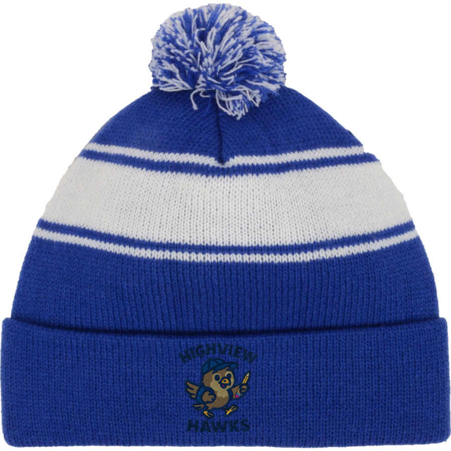Highview Hawks <span class="pdp-name-mascot">Highview Elementary School Hawks</span> Sport-Tek Stripe Pom Pom Knit