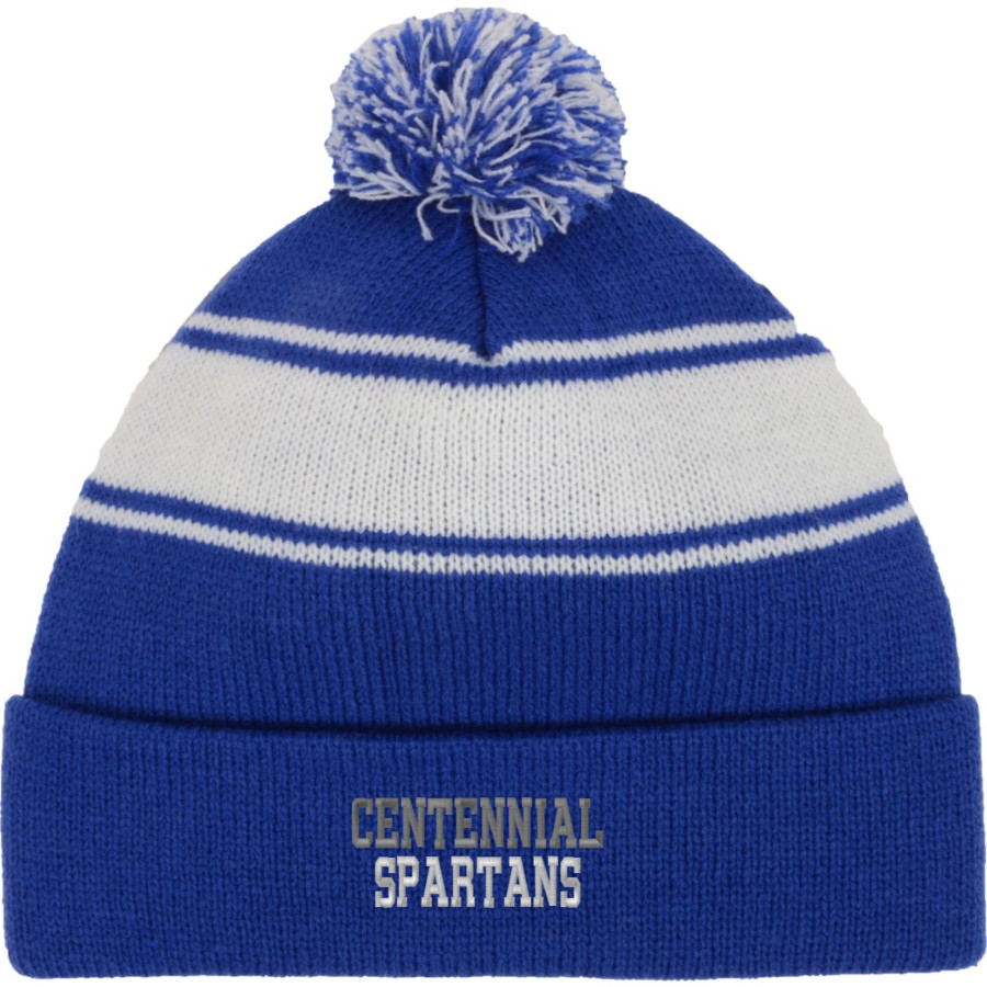 CENTENNIAL HIGH SCHOOL SPARTANS <span class="pdp-name-mascot">CENTENNIAL SPARTANS</span> Sport-Tek Stripe Pom Pom Knit