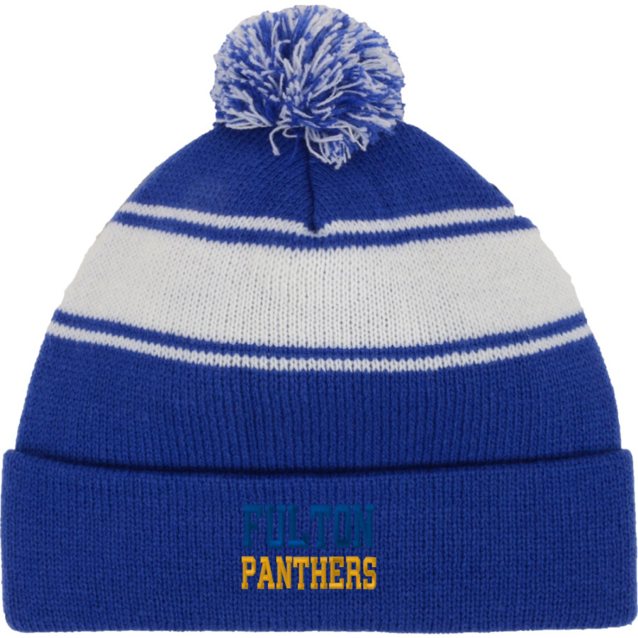 Fulton Panthers <span class="pdp-name-mascot">Fulton Jr. High School Panthers</span> Sport-Tek Stripe Pom Pom Knit