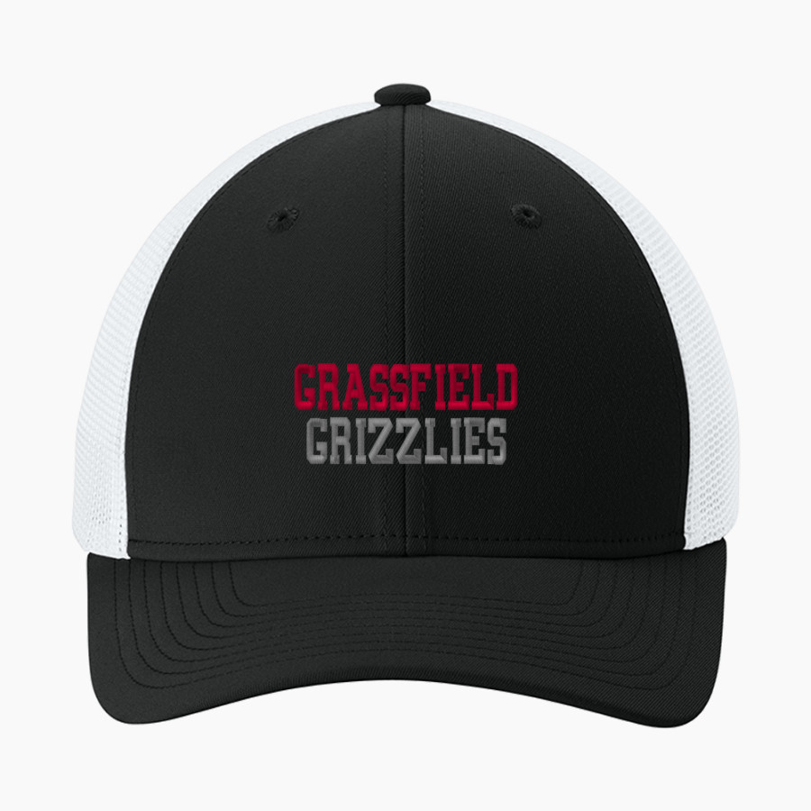 GRASSFIELD HIGH SCHOOL GRIZZLIES <span class="pdp-name-mascot">GRASSFIELD GRIZZLIES</span> Sport-Tek Stretch-Tek Mesh Back Cap