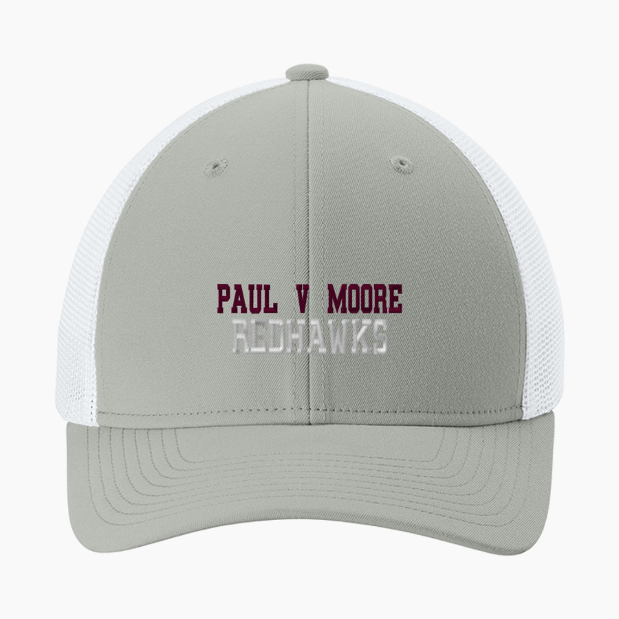 PAUL V MOORE CENTRAL HIGH SCHOOL REDHAWKS <span class="pdp-name-mascot">PAUL V MOORE REDHAWKS</span> Sport-Tek Stretch-Tek Mesh Back Cap