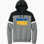 BACON ACADEMY BOBCATS Sport-Tek Men's Drive Fleece Colorblock Hoodie Front Thumbnail
