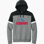 CROW HIGH SCHOOL Cougars Online Store <span class="pdp-name-mascot">CROW COUGARS</span> Sport-Tek Men's Drive Fleece Colorblock Hoodie Front Thumbnail
